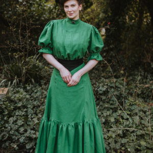 Edwardian Victorian dress, Gibson Girl dress, Anne Shirley, Early 1900s, Natural linen, Historical reenactment, Made to measure
