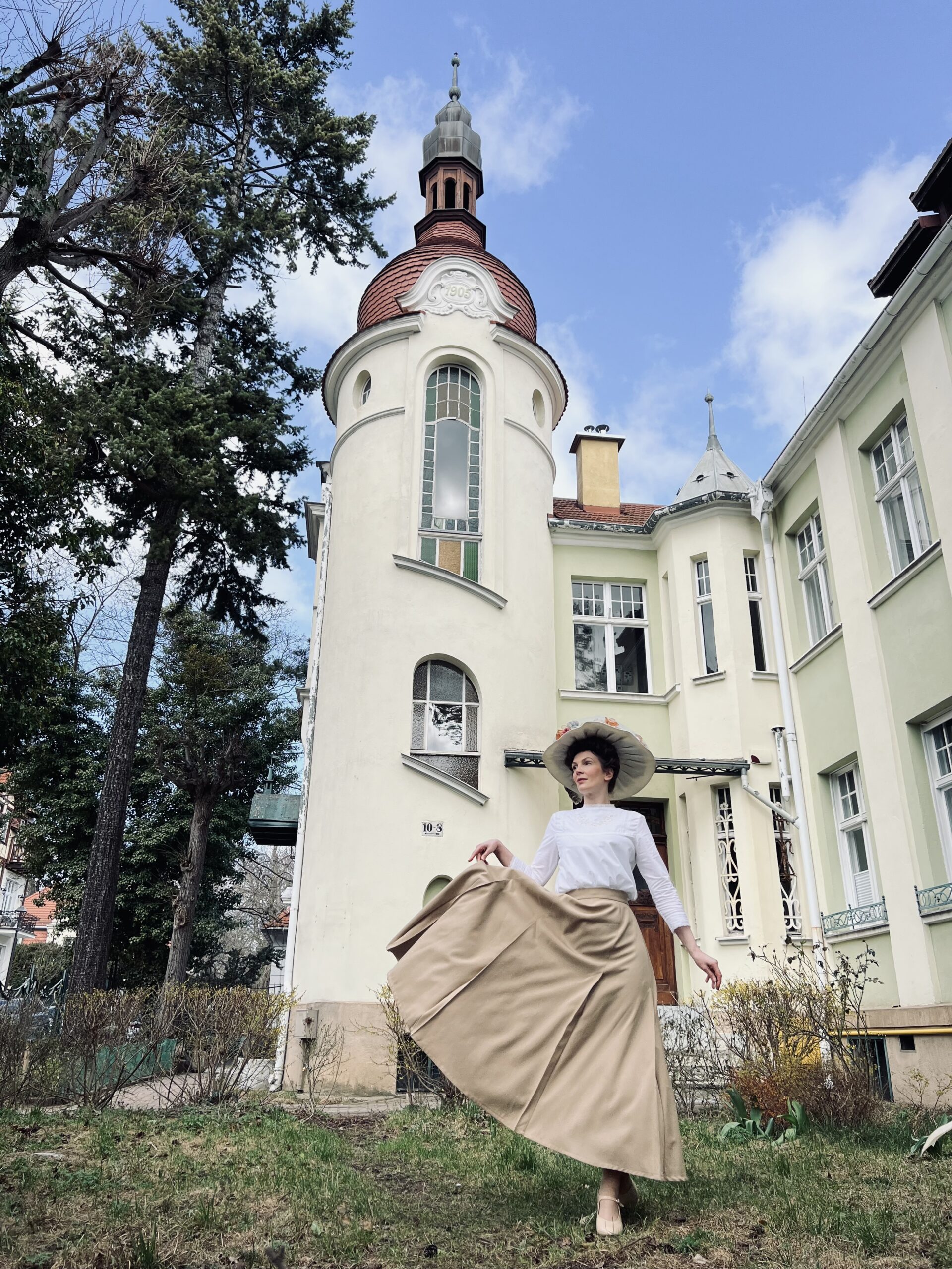 Ophelia Victorian Art Nouveau White Blouse with True Vintage 1900s Applique, William Morris Inspired - Image 6