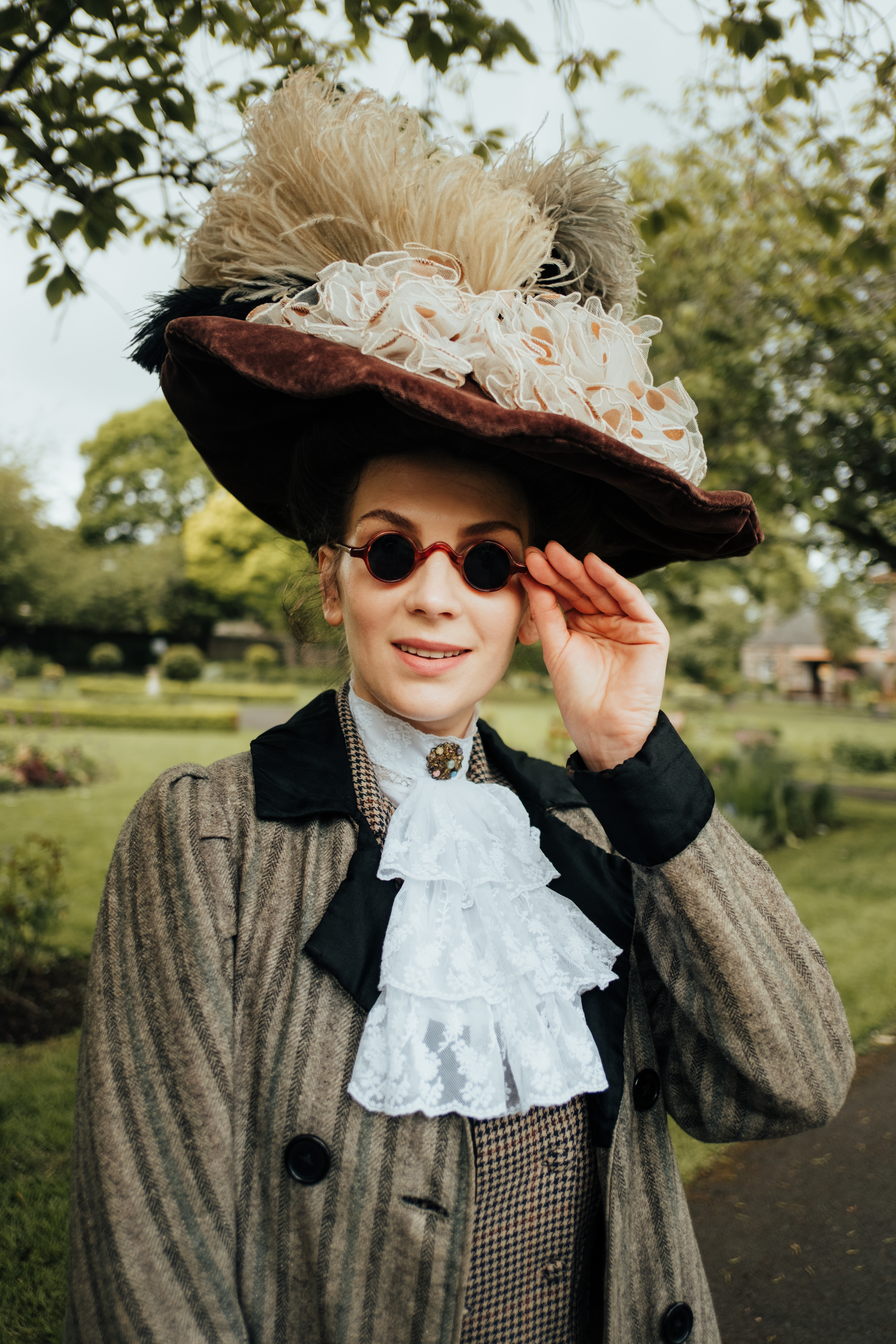Lace high neck, Steampunk Collar, Reenactment